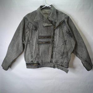 Vintage 80's Jean Zipper Jacket S